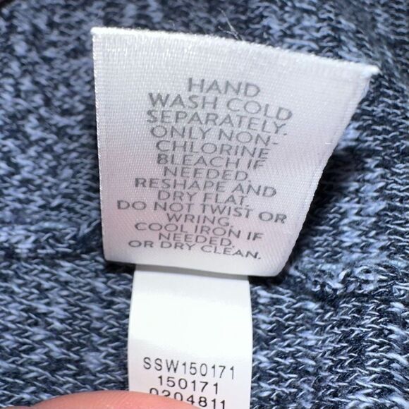 J. Jill PureJill Womens Linen Blend Sweater Cardigan Duster Length Blue Medium - Picture 9 of 10